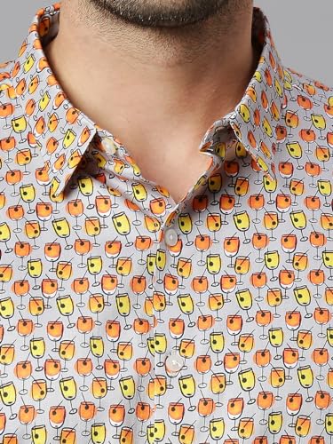 Image of Thomas Scott Men's | Printed | Full Sleeve | Slim Fit | 100% Cotton | Spread Collar | Casual Shirt