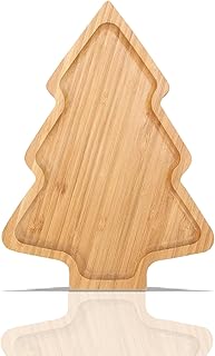 Christmas Tree Charcuterie Board, Bamboo Holiday Cheese & Serving Tray, Tree-Shaped Cutting Board for Appetizers, Fruit, Desserts & Cookies, Wooden Kitchen Platter, Gift for Holiday Parties