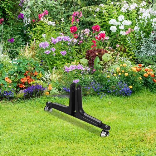Soporte para partición de pantalla de jardín con base de ruedas UKCOCO 8