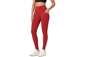 Odoyos High Waist Out Pocket Yoga Pants for Workout and Running