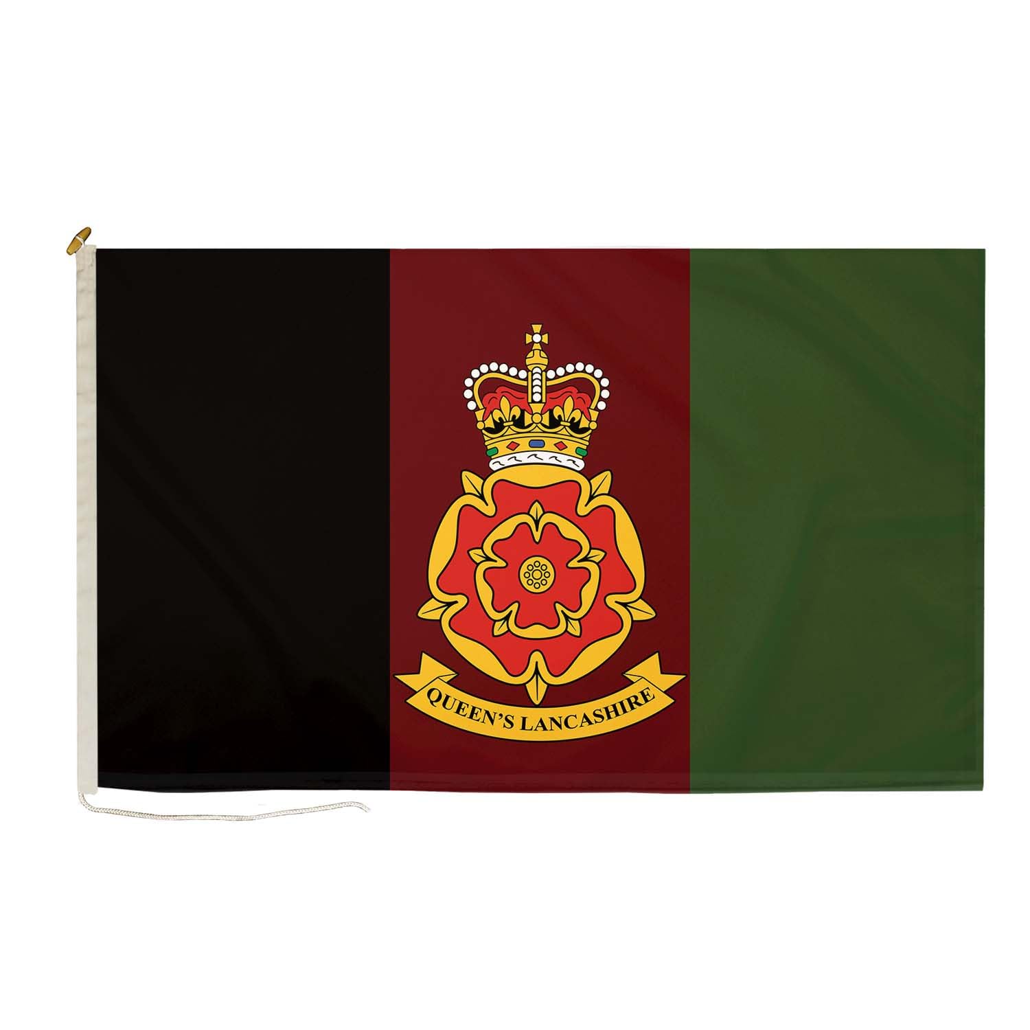 DuraFlag Queens Lancashire Regiment Small Courtesy Flag 20x12 Inch Premium Quality With Rope & Toggle Reinforced Stitching 50x30cm British Army Infantry Regiment Flag Heavy Duty Polyester
