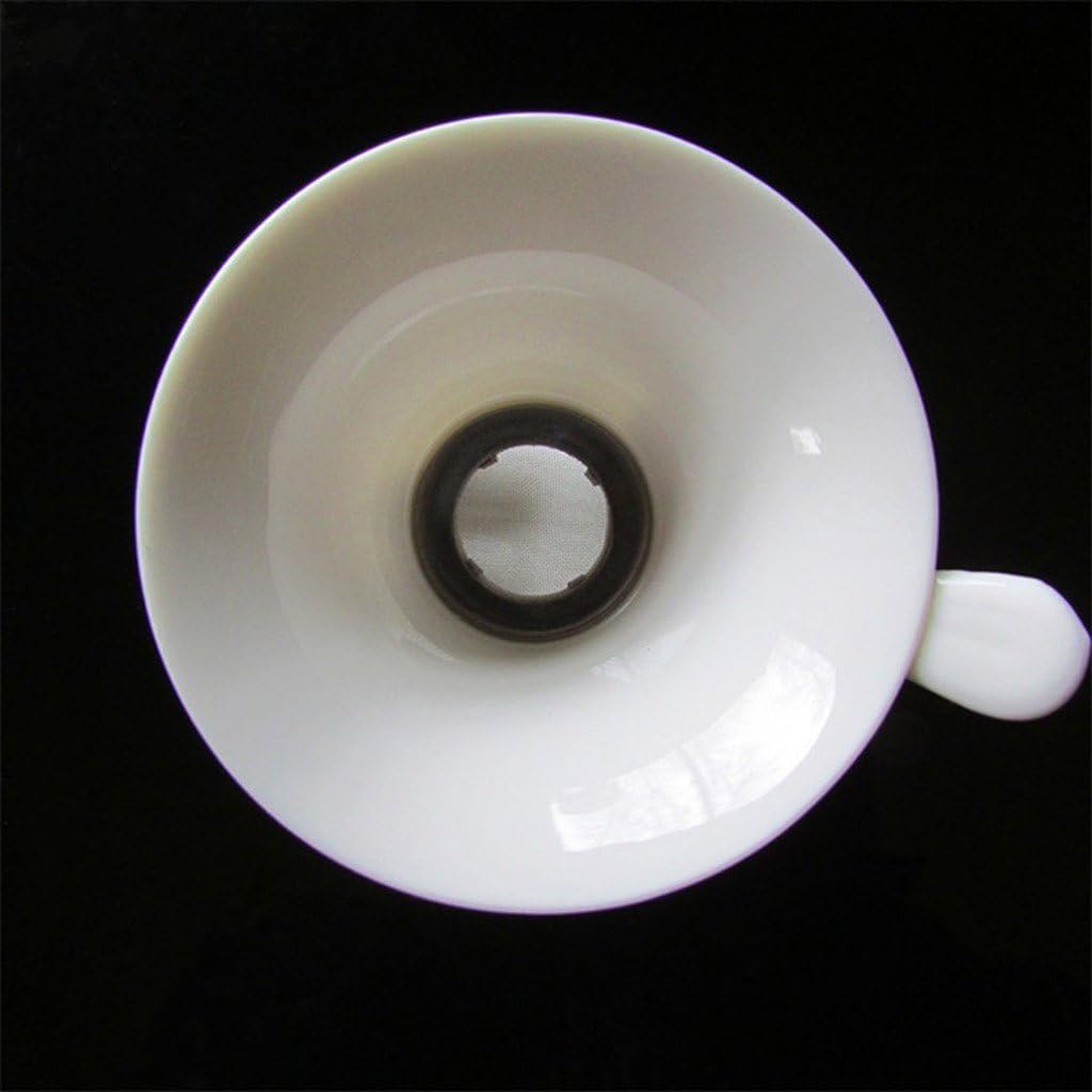 Porcelain Ceramic Tea Strainer Filter Colander And Guanyin Buddha Hand Style Support Holder - Essential Tools For Chinese Kungfu Tea Set