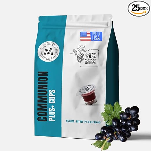 PACK IT HUB Travel Pack - The Miracle Meal Pre-Filled Communion Plus+ Cup - Bag of 25 with Wafer and 100% Concord Grape Juice