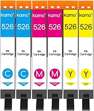 Kamo CLI-526 Cartouches d'encre compatibles avec Canon 526 (2xC, 2xM, 2xY) | Compatibles pour PIXMA iX6550, iP4950, iP4850, MG5150, MG5250, MG5350, MG6150, MG6250, MG8150, MG8250, MX715, MX885, MX895