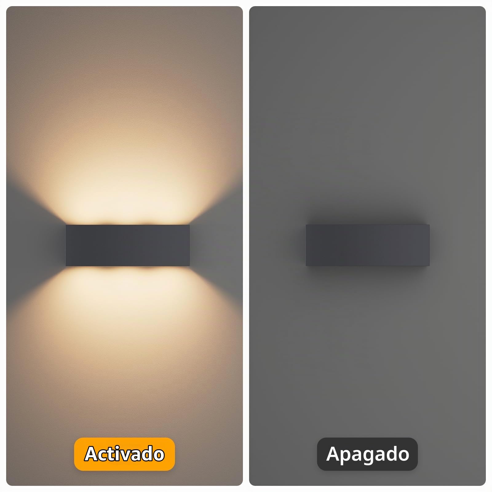 Klighten 27W Lampara de Pared Con G9 LED Bombillas Reemplazables Antracita