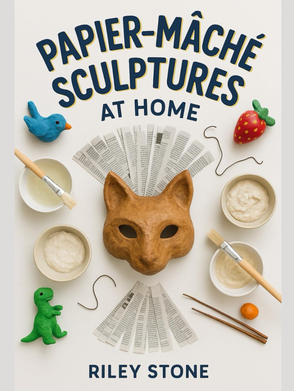 PAPIER-MACHE SCULPTURES AT HOME: Build Animals, Masks, and Decor with Simple Materials and Strong Finishes      Hardcover – November 27, 2025