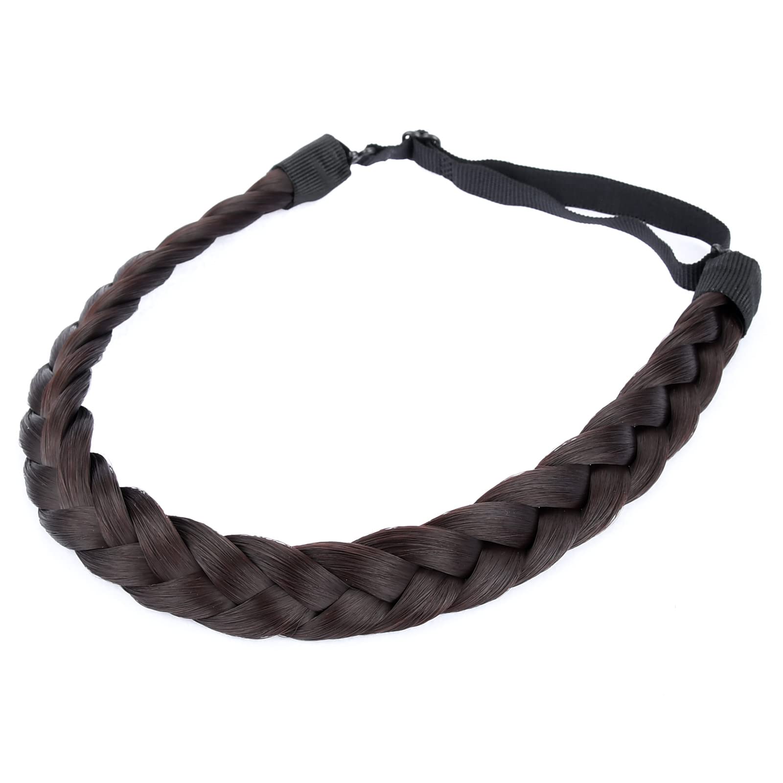 Gledola Thin 2 Strands Fishtail Plaited Braids Headband Braided Synthetic Hair Elastic Stretch