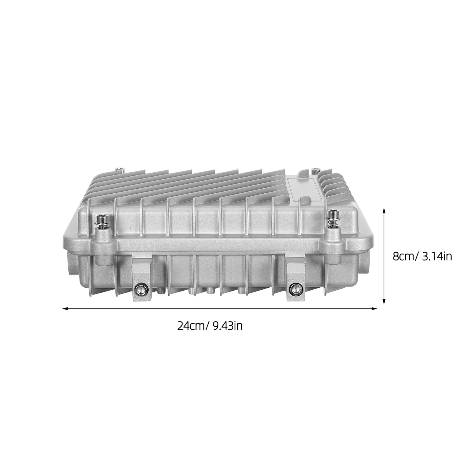 Veemoon Caja para Amplificador Exterior de Aluminio Fundido, Resistente Intemperie y Corrosión, Carcasa Protectora para Conexiones de Cables en Estaciones Base Inalámbricas, Uso