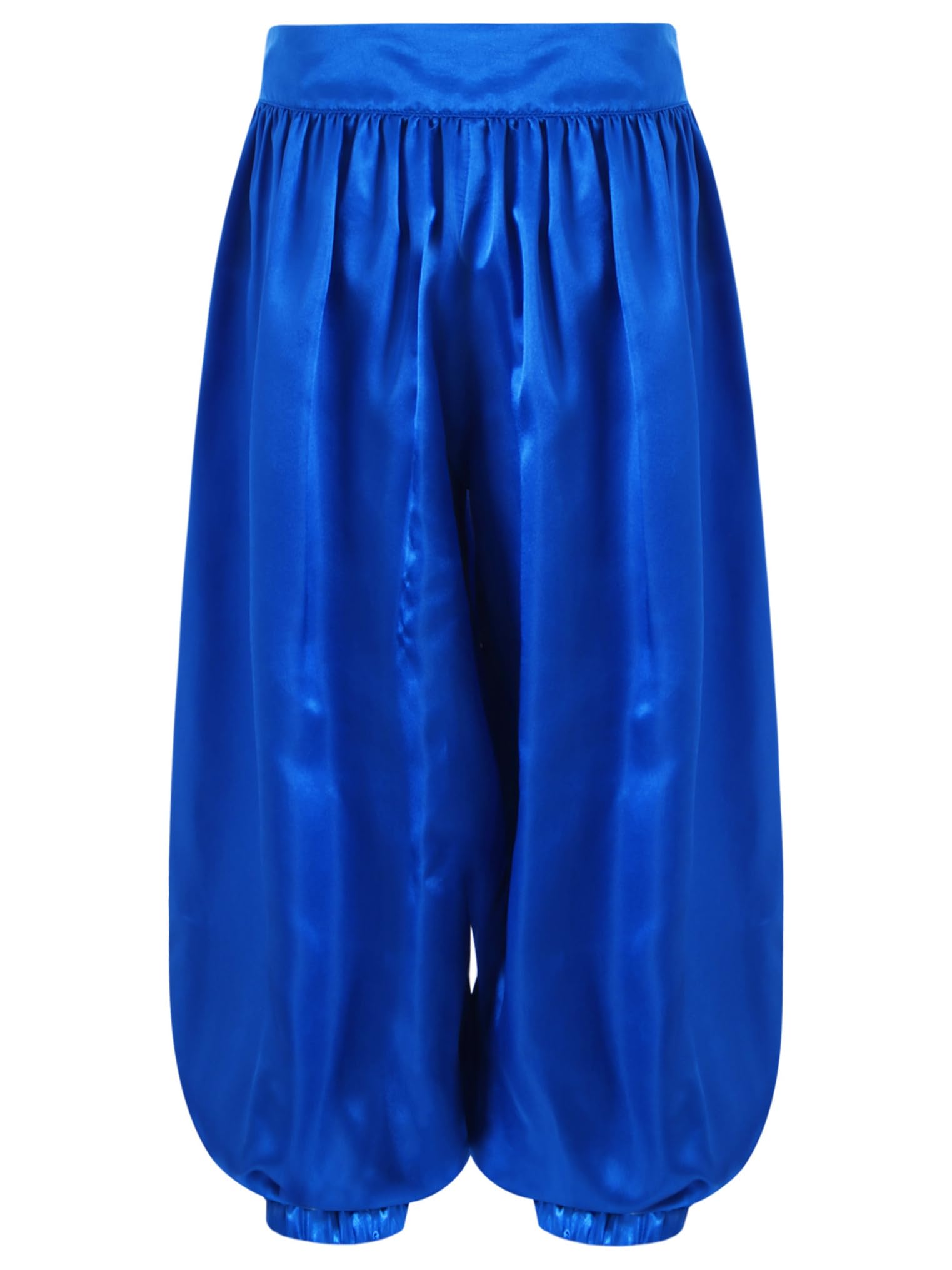 Freebily Pantalones De Danza del Vientre para Niñas Pantalones Bombachos De Satén De Pierna Ancha Pantalones Harem para Danza Yoga Fitness