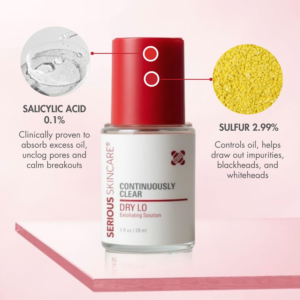 Serious Skincare Continuously Clear DRY-LO Exfoliating Solution 1 Fl. Oz. - Image 3