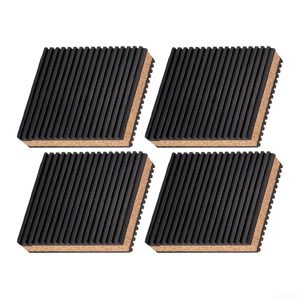 Alfombrillas de corcho de goma 150x150x22.3mm antideslizantes para lavadora y cinta de correr