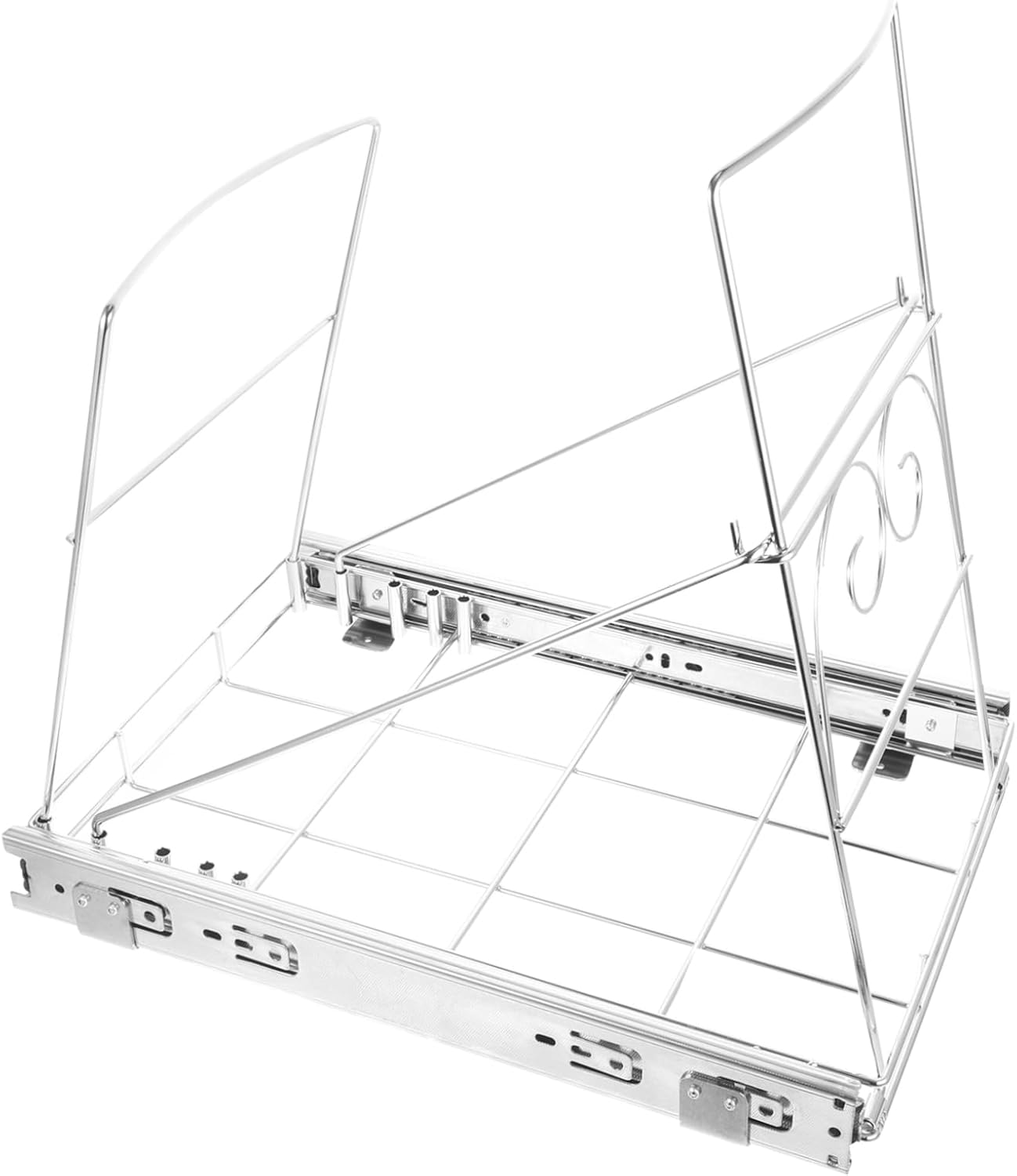 PRETYZOOM Pull Out Trash Can Under Cabinet Adjustable Shelf Sturdy Slide-Out Slider Storage for Kitchen and Pantry Organization