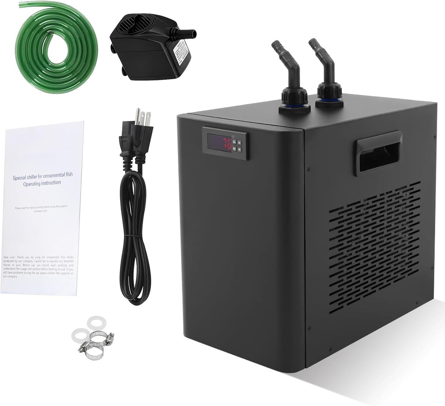 26.4/42.3/79.3GAL Fish Tank Chiller, Water Chiller for Cold Plunge, With Quiet Water Pump & 3 Meters Water Pipe, Rapid Cooling, For Home Aquariums, Aquaculture, Marine Aquaculture 300L/79.5GAL