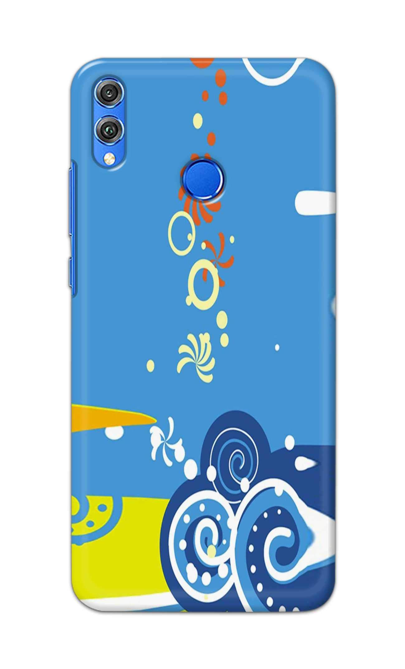 PradhCases Creative Grunge with Nice Elements Hard Printed Designer Case for Honor 8C Back Cover MSP1682