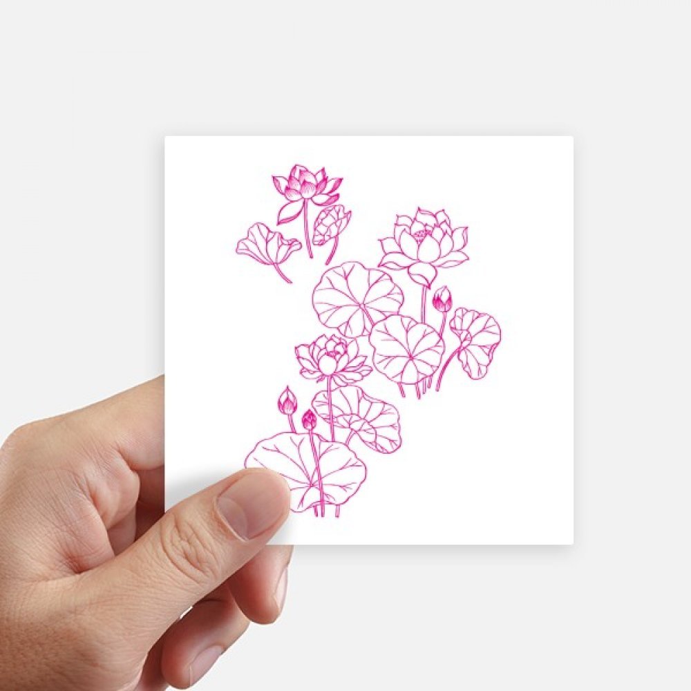 Autocollant plante lotus 10cm sticker mural pc et motobike