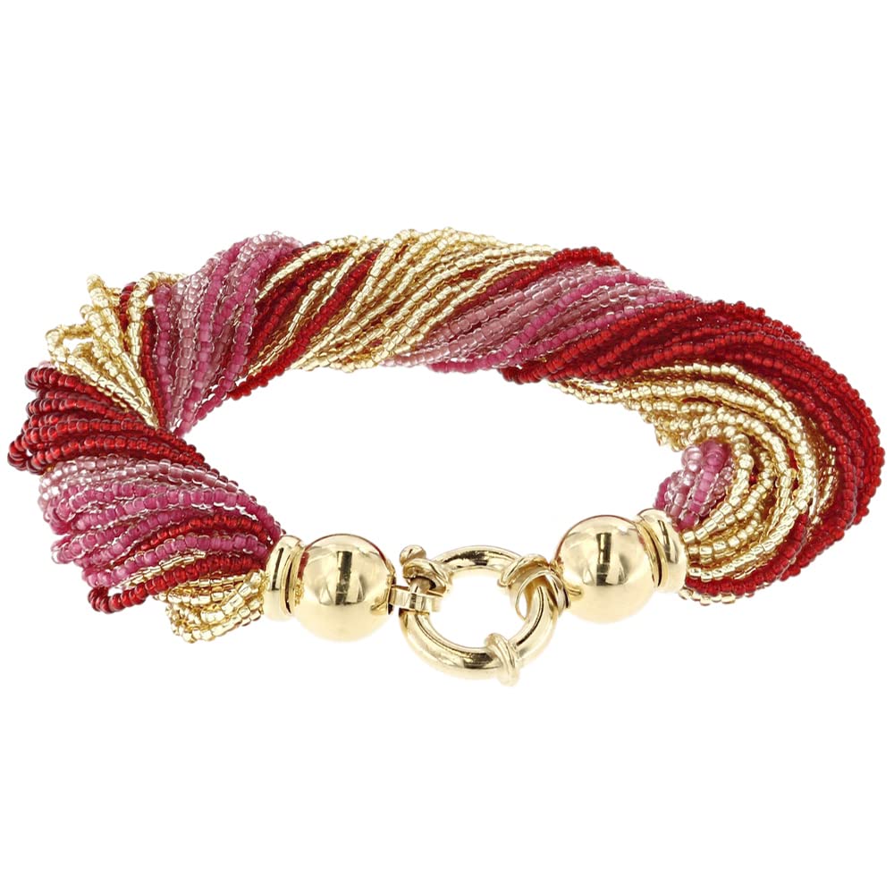 Venetiaurum - Pulsera de Múltiples Hilos para Mujer en Verre y Plata 925 - Joya certificada Made in Italy