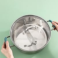 Vista 8 de Juego de 3 pares de fundas de silicona para mango de olla antiquemaduras, funda de silicona antideslizante, juego de soportes de mango