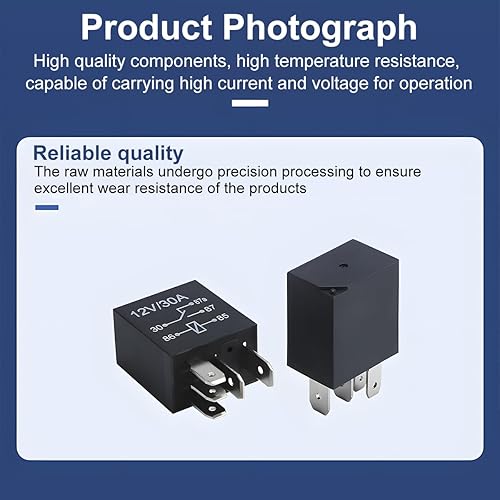 Miniatura 12 de Relé automotriz multiusos de 5 pines, 12 V, 30 A, relé estándar resistente para motor de automóvil, accesorios de repuesto universales