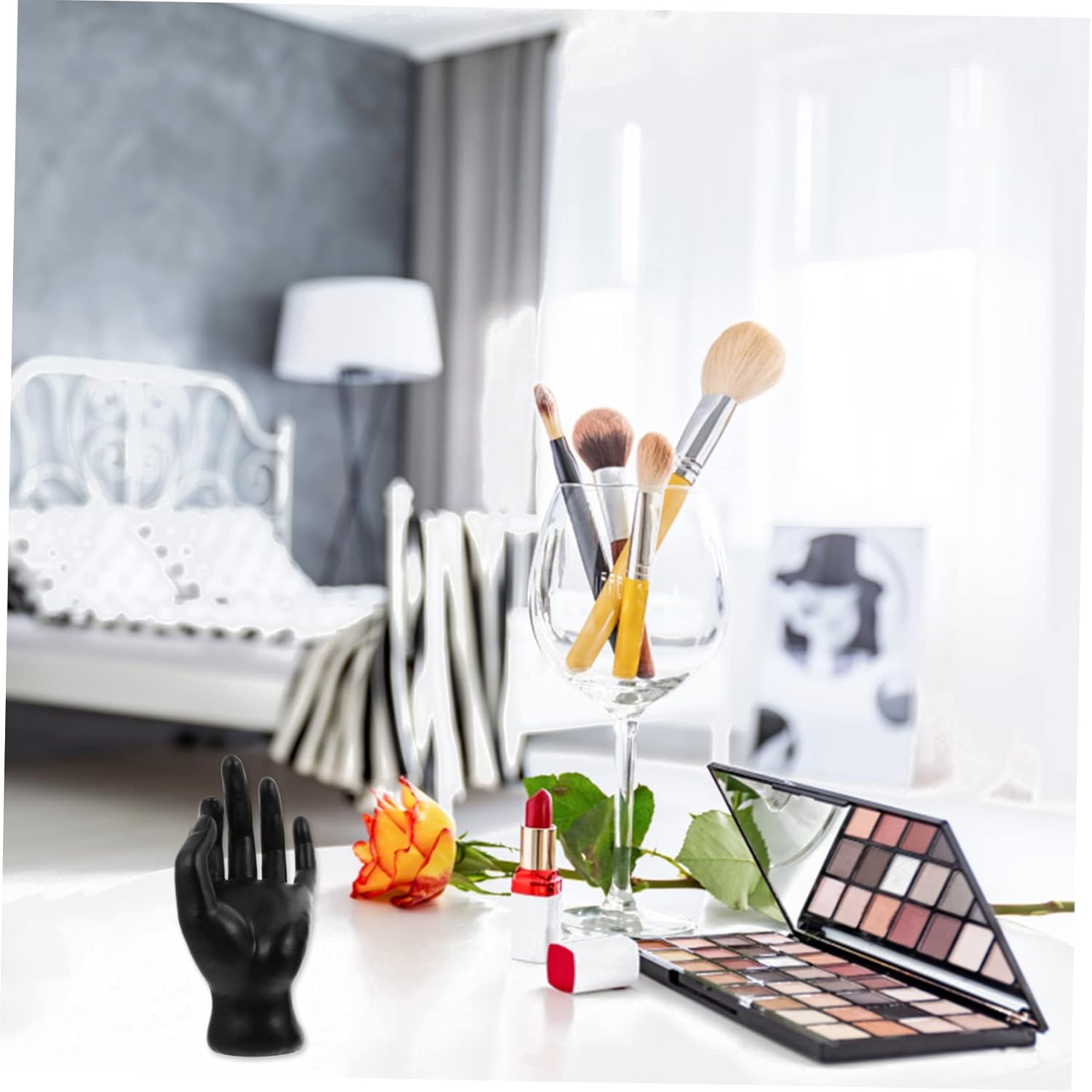 CALLARON 2pcs Hand Model Jewelry Display Stand Resin Bracelet Ring and Necklace Holder for Retail and Personal Use Elegant Jewelry Organizer for Professional Look