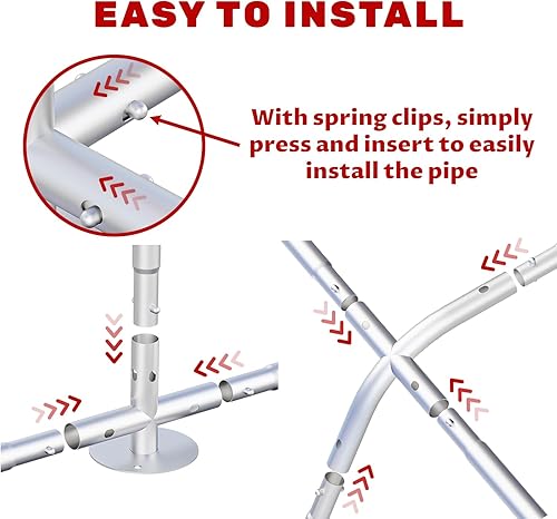 Miniatura 26 de Gallinero grande de metal, jaulas de pollo con cubierta impermeable y anti-ultravioleta para exteriores