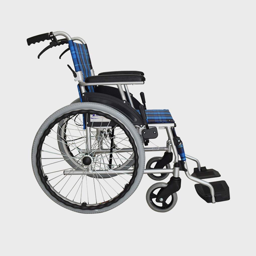 CLoxks Sedia a rotelle,Trasporto Viaggi Cameriere Portatile semovente Push Ausili per deambulazione Pieghevoli Rimovibili