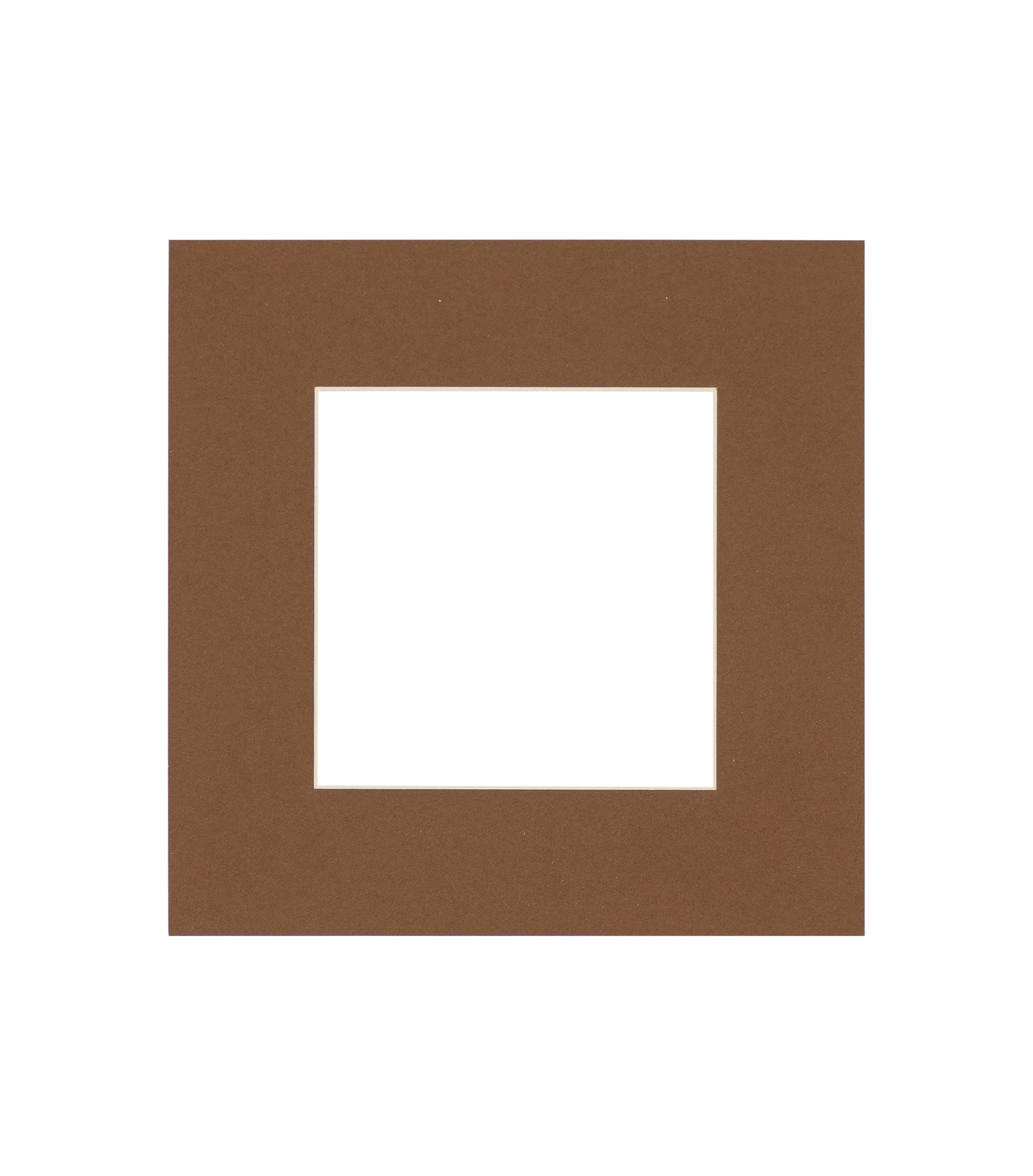 20x20 Mat Bevel Cut for 16x16 Photos - Acid Free Aged Oak Brown Precut Matboard With Backing Board and Crystal Clear, Self Seal Photo Mat Bag - For Pictures, Photos, Framing - 4-ply Thickness