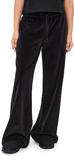 Anthony Thomas Melillo ATM Women's Velour Flare Pants, Black, M