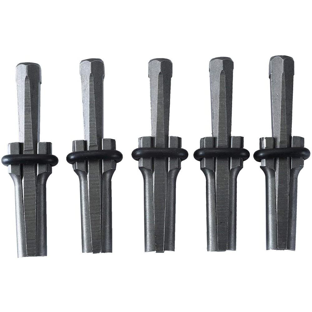 Juego de 5 piezas de 9/16 pulgadas cuñas plumas cuñas concreto roca piedra divisor herramientas manuales 14 mm, como se muestra