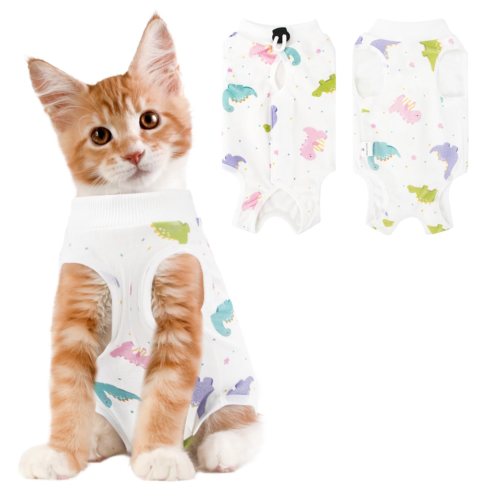 Coppthinktu Cat Recovery Suit Female, Breathable Cat Onesie After Surgery Female for Abdominal Wounds or Skin Diseases, Surgery Recovery Suit Kitten