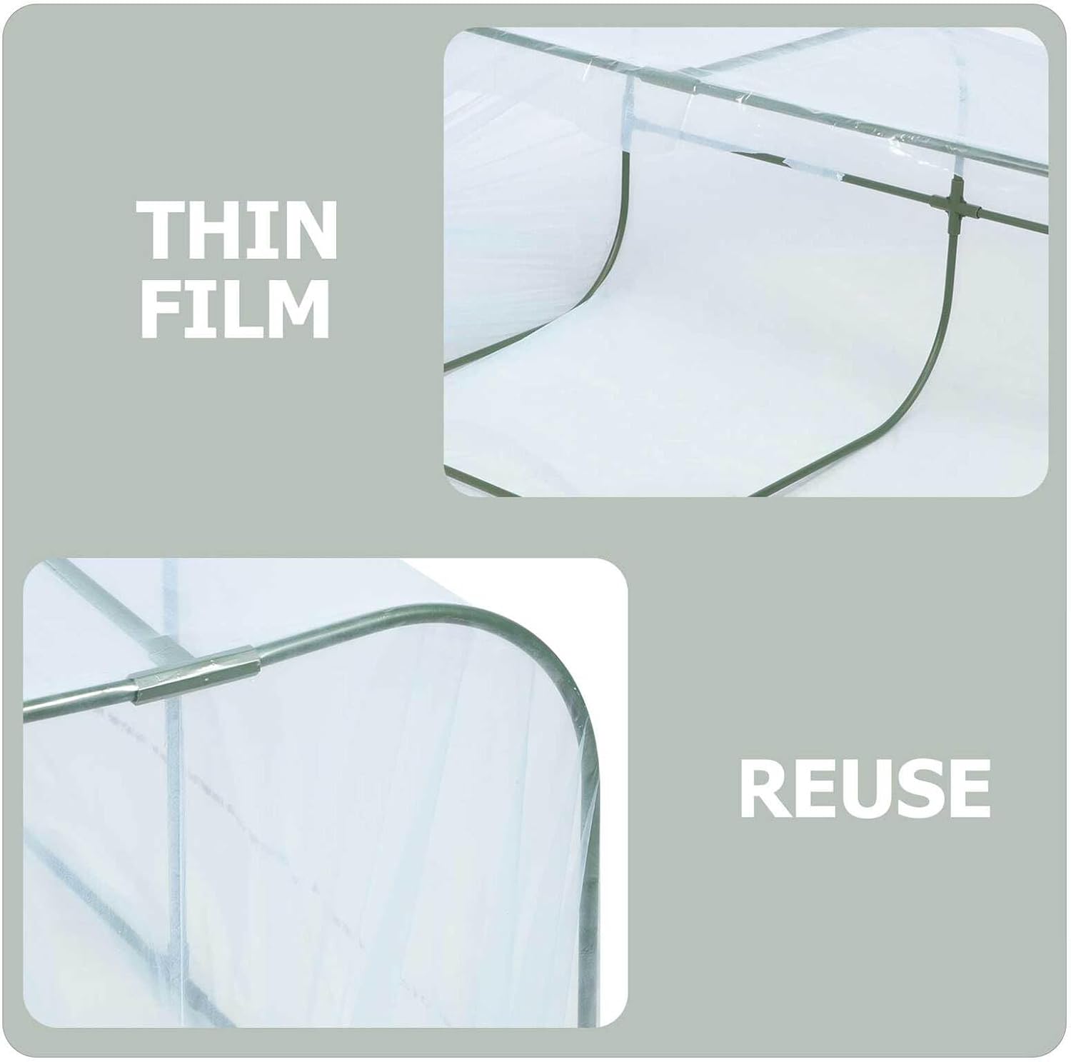 Plant Greenhouse Heat Preservation Cover for Winter Balcony Gardening, 50x100cm Insulated Tunnel Shade for Outdoor Yard Plants, Cold Proof Shelter for Seedlings and Flowers