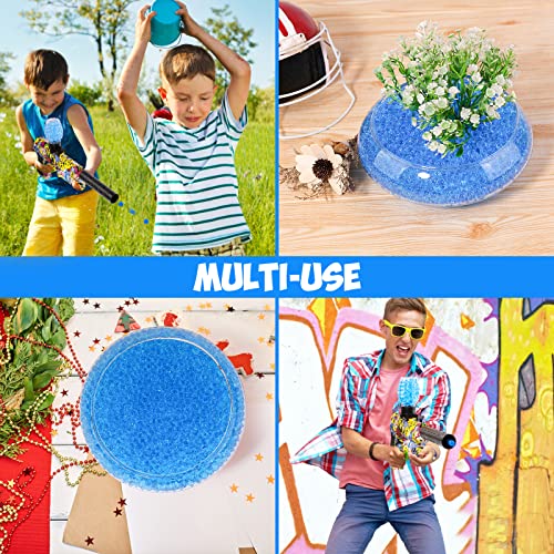 Kizjorya Gel Ball Blaster Ammo 7-8Mm (12 Packs, 10000 Pieces Per Pack), Water Balls Beads Refill Ammo For Gel Splatter Orbeez Gun, Non-Toxic Eco-Friendly Gel Bullets, Vase Filler Water Beads, Blue #TOP6