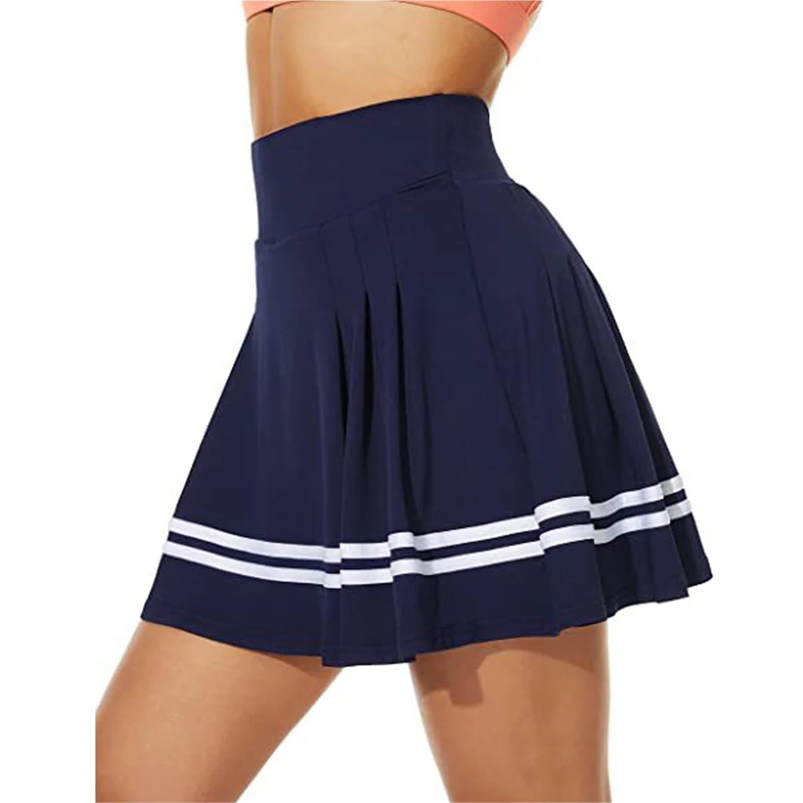 Vestido Tenis Mujer Falda De Tenis For Mujer, Plisada, con Cinturón Y Bolsillo, Pantalones Cortos Integrados, For Golf, Yoga, Fitness, Falda Elástica Alta For Niña