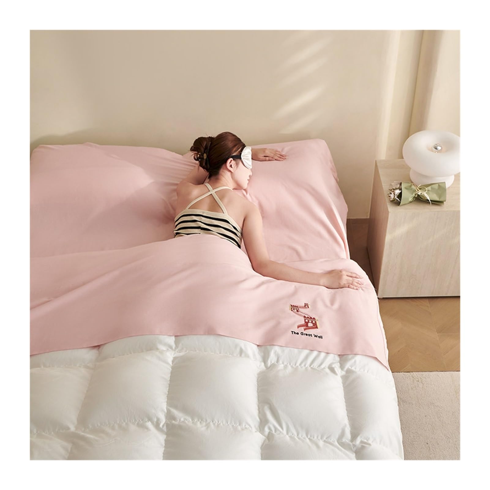 GBHMJU Sleeping Bag Liner Single Double Ultralight Cotton Adult Sleep Sack Camping Sheets Travel Sleeping Bag for Backpacking Hotel Camping Hostels(Pink,160x210cm-63x82)