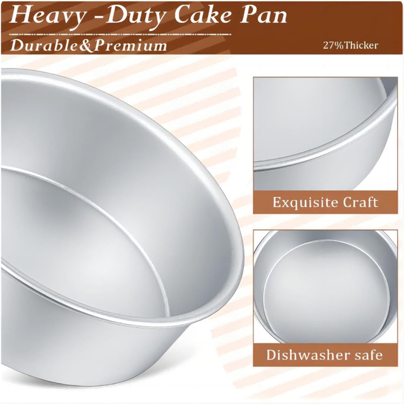 cake baking supplies， 4/6/8/10inch Fixed Base Round Cake Pan Aluminum DIY Cakes Pastry Mould Cheesecake Nonstick Tin Kitchen Tools,for Home Bakers(6 inch)