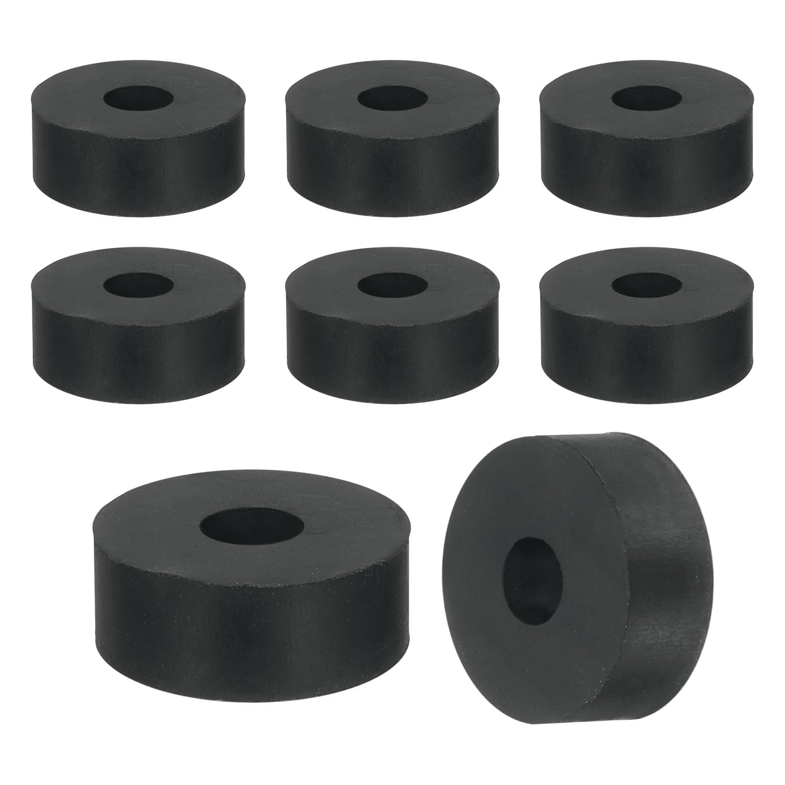 10Pcs Heavy Duty Rubber Spacers - 1" OD X 3/8" ID X 0.6" Thick Anti-Vibration Bushings
