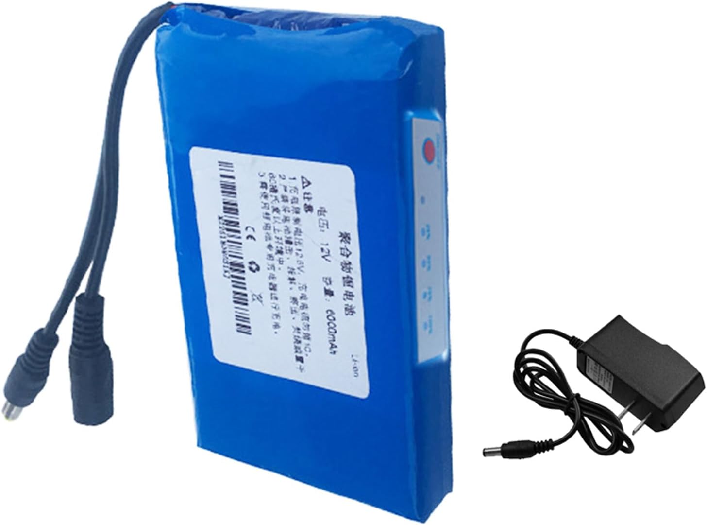 12V DC 5000mah 6000mah 7000mah 9000mah 12000mah Rechargeable Lithium Ion Battery Pack Portable Power Bank for LED Strip Lights and More with 1A Charger