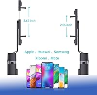 Vista 7 de Ambertronix Trípode para selfie stick de 40 pulgadas, luz integrada, control remoto inalámbrico Bluetooth, extensible, acero inoxidable, 3 modos