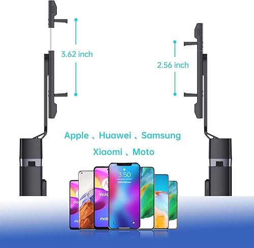 Miniatura 7 de Ambertronix Trípode para selfie stick de 40 pulgadas, luz integrada, control remoto inalámbrico Bluetooth, extensible, acero inoxidable, 3 modos de