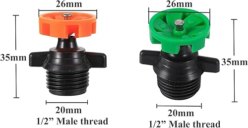 Miniatura 4 de Boquilla de riego giratoria de 360 grados, rosca macho de 12 pulgada, rociador de rotación automática, jardín, parque, césped, flores, riego vegetal