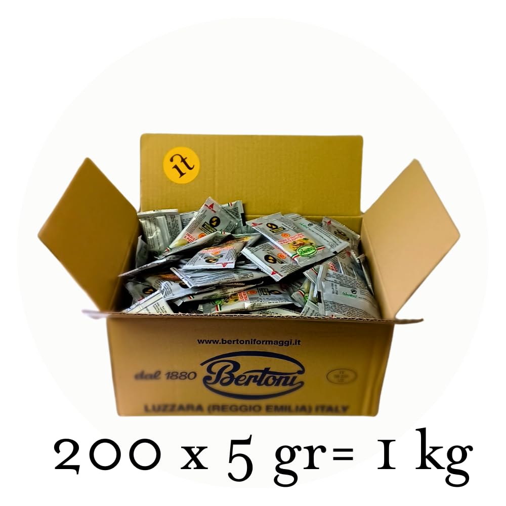 Parmigiano Reggiano DOP Gerieben – Monodosen à 5 g – 200 Beutel (1 kg) – Praktisch & Frisch – Authentischer italienischer Käse