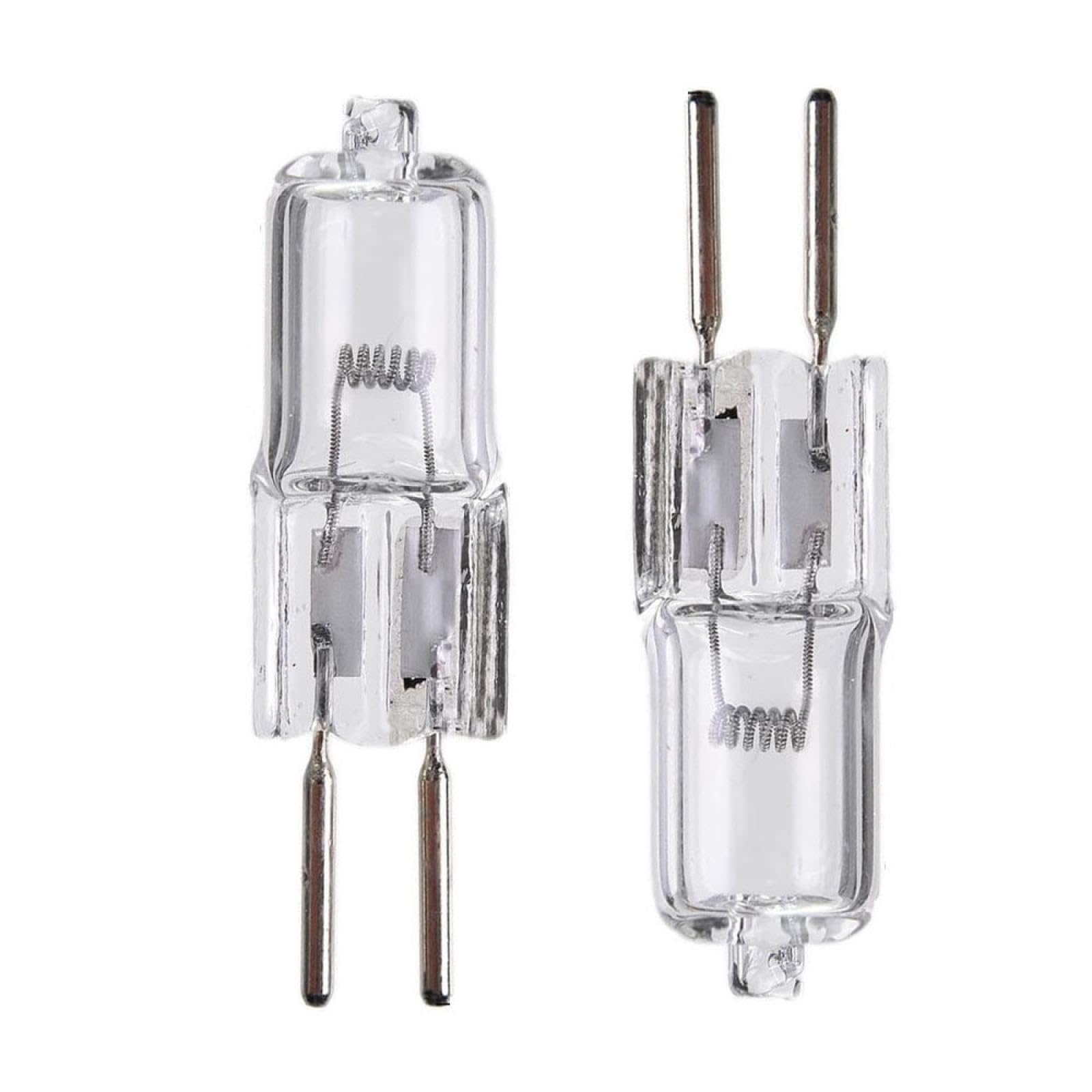JZLBBC GY6.35 24V Halogen Bulbs 50 Watt Halogen Lamps G6.35 24 Volt 100W JC Type Clear Glass Lens Light Bulb G6.35/GY6.35 Bi-Pin Base Warm White 20PCS 250W