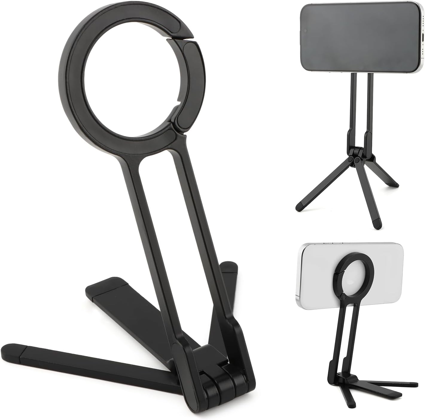 Magnetic Phone Tripod Foldable Aluminum Mini Tripod for i-Phones, Magnetic Pocket Phone Tripods Quick Mount Compatible with Mag-Safe for i-Phones 17/16/15/14/13/12 - Image 9