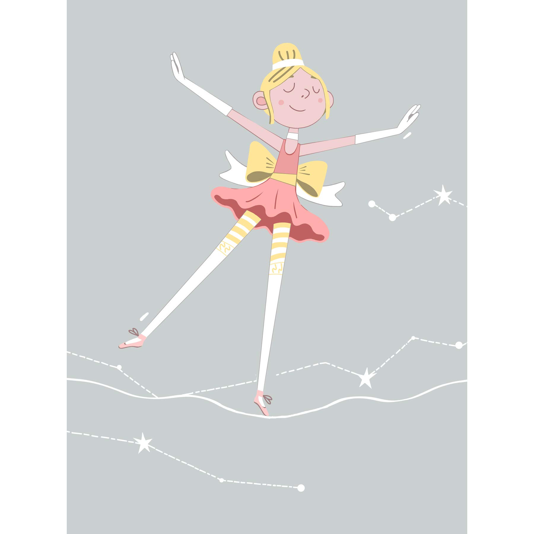 Wee Blue Coo Girls Ballerina Dancer Stars Blonde Large Art Print Poster Wall Decor