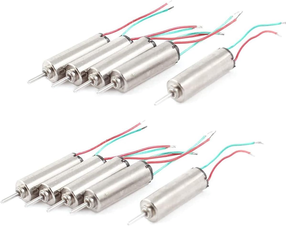 jing DC 1.5-3.7V 66000RPM Coreless Micro DC Motor 4mmx12mm for Airplane Model RC Toys - (10 Pcs)