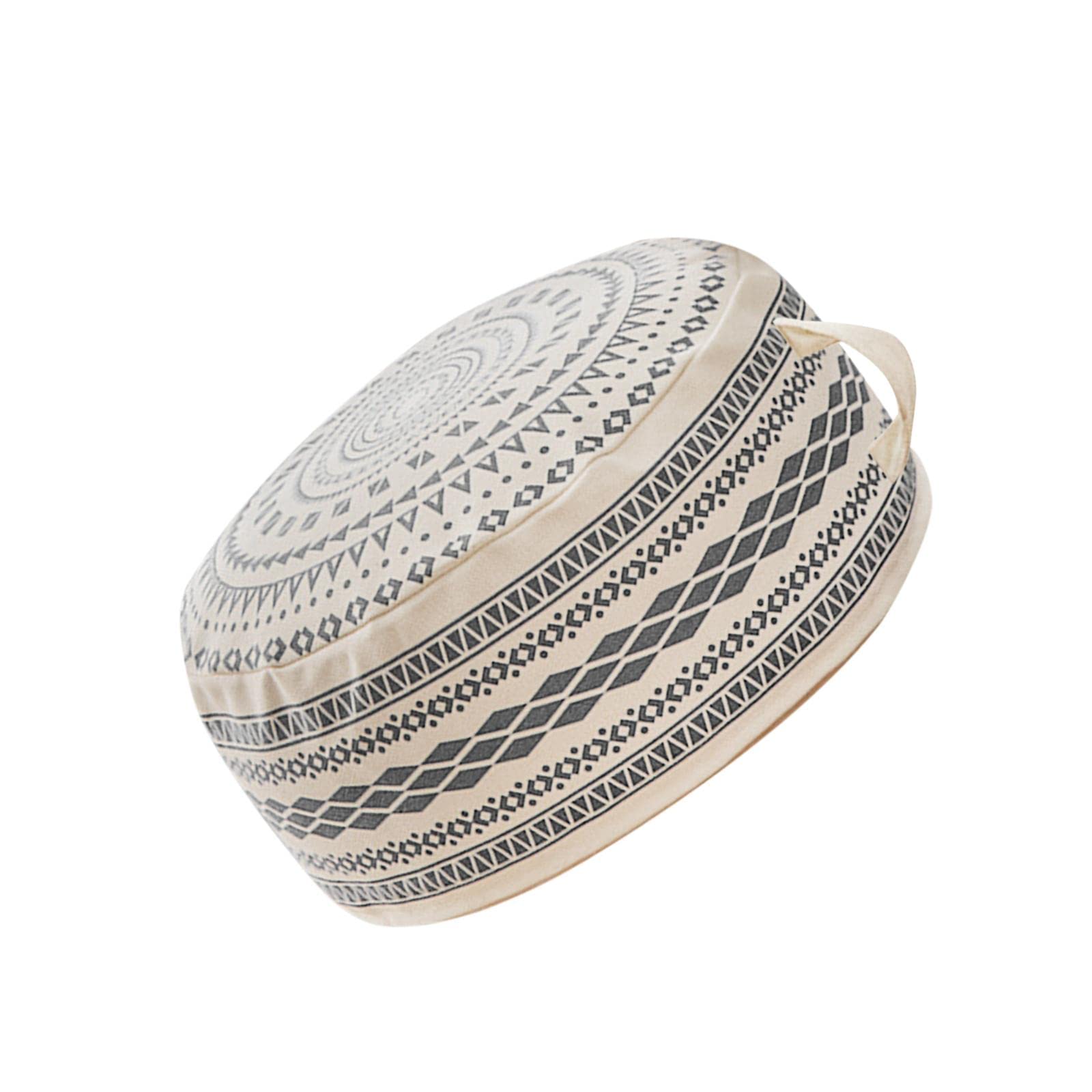 Large Pouf Cover Bedroom Decor Textured Decorative Handmade Woven Foot Rest-image-2