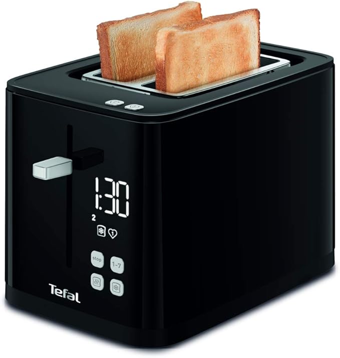 Tefal TL6408 Toaster For Two Long Slices Favourite Settings Countdown