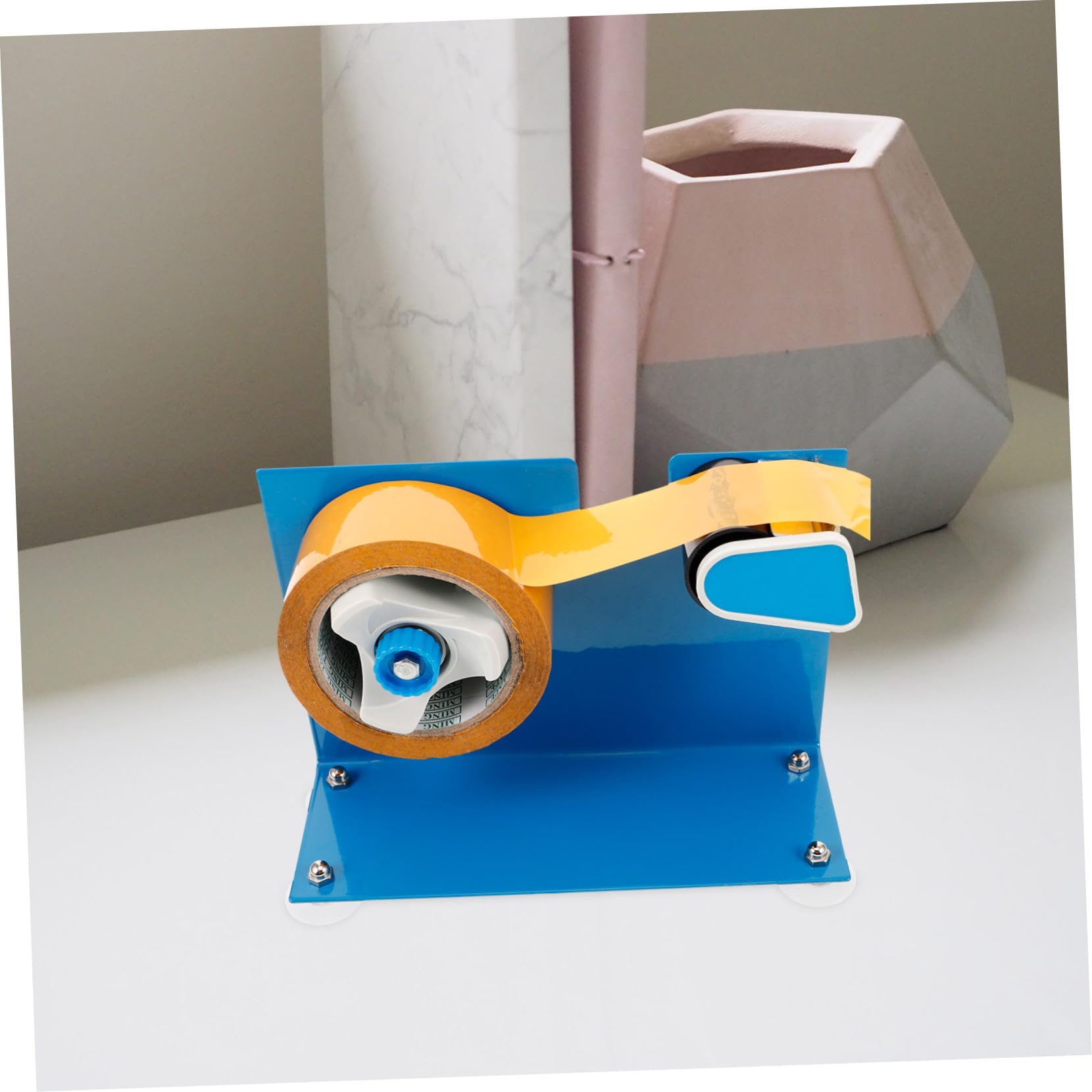 STOBOK Klebebandspender und 5cm Breite für Rollen bis 19cm Außendurchmesser mit Saugnapf Eisen Sicher Montierbar für Lager und Zuhause