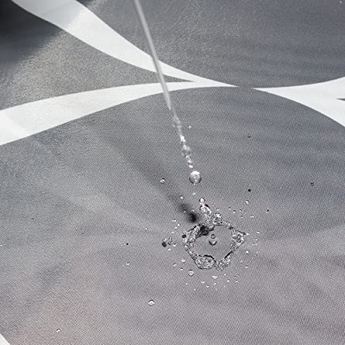Tennove Shower Curtain 180x180cm Geometric Bathroom Curtain Waterproof Thick Polyester Fabric Shower Curtain Washable Bathtub Curtain with Hooks - Image 3