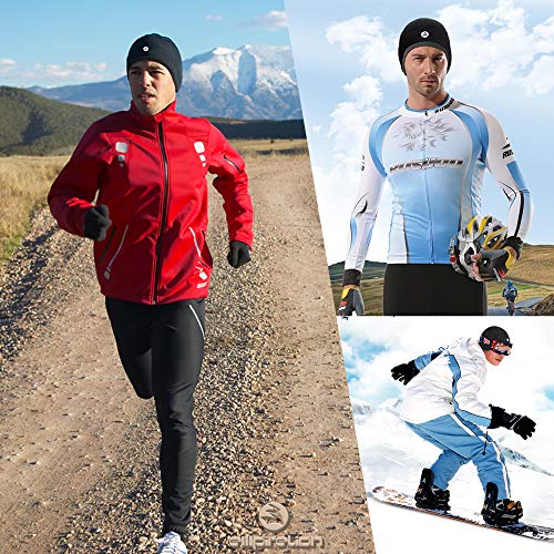 Empirelion Lightweight Thermal Skull Cap Ears Warm Cycling Helmet Liner Winter Running Beanie Hats Sweat Wicking Black #TOP6
