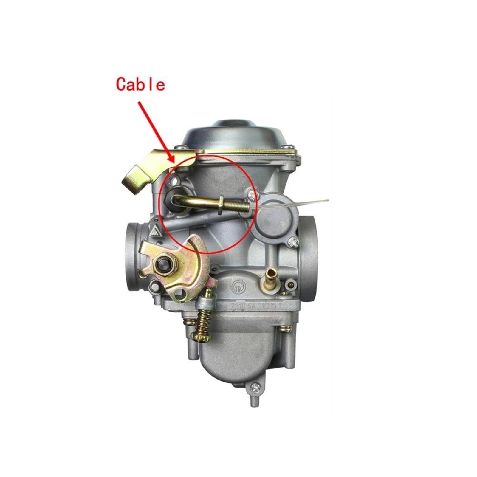Carburadores Moto para Sr250 Sr 250 Roketa JS400-7 Scout 300CC-400CC C Carburador De Motocicleta Carburador Carb(B)